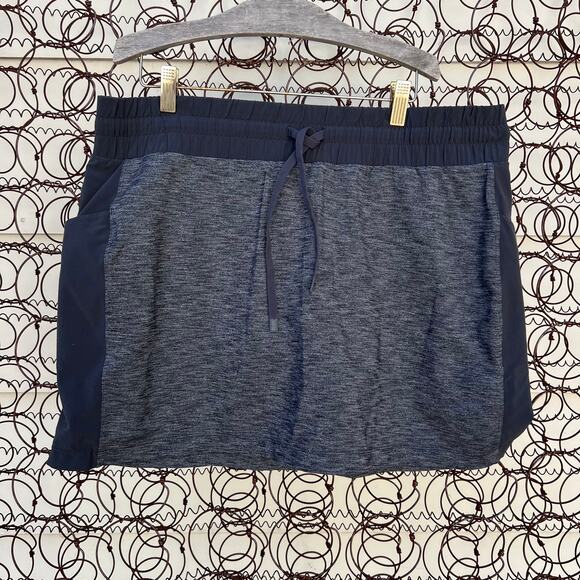 Athleta Excursion Hybrid Skort Black Heather LARGE - Picture 1 of 7